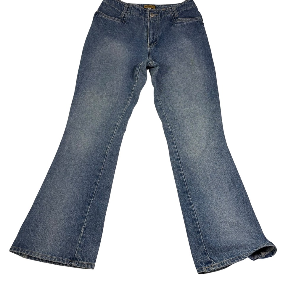 Blue Asphalt Flare Leg Jeans Denim Light Wash Comfort Fit Womens Size 9